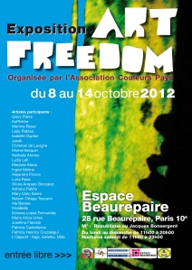 Affiche exposition ART FREEDOM ESPACE BEAUREPAIRE